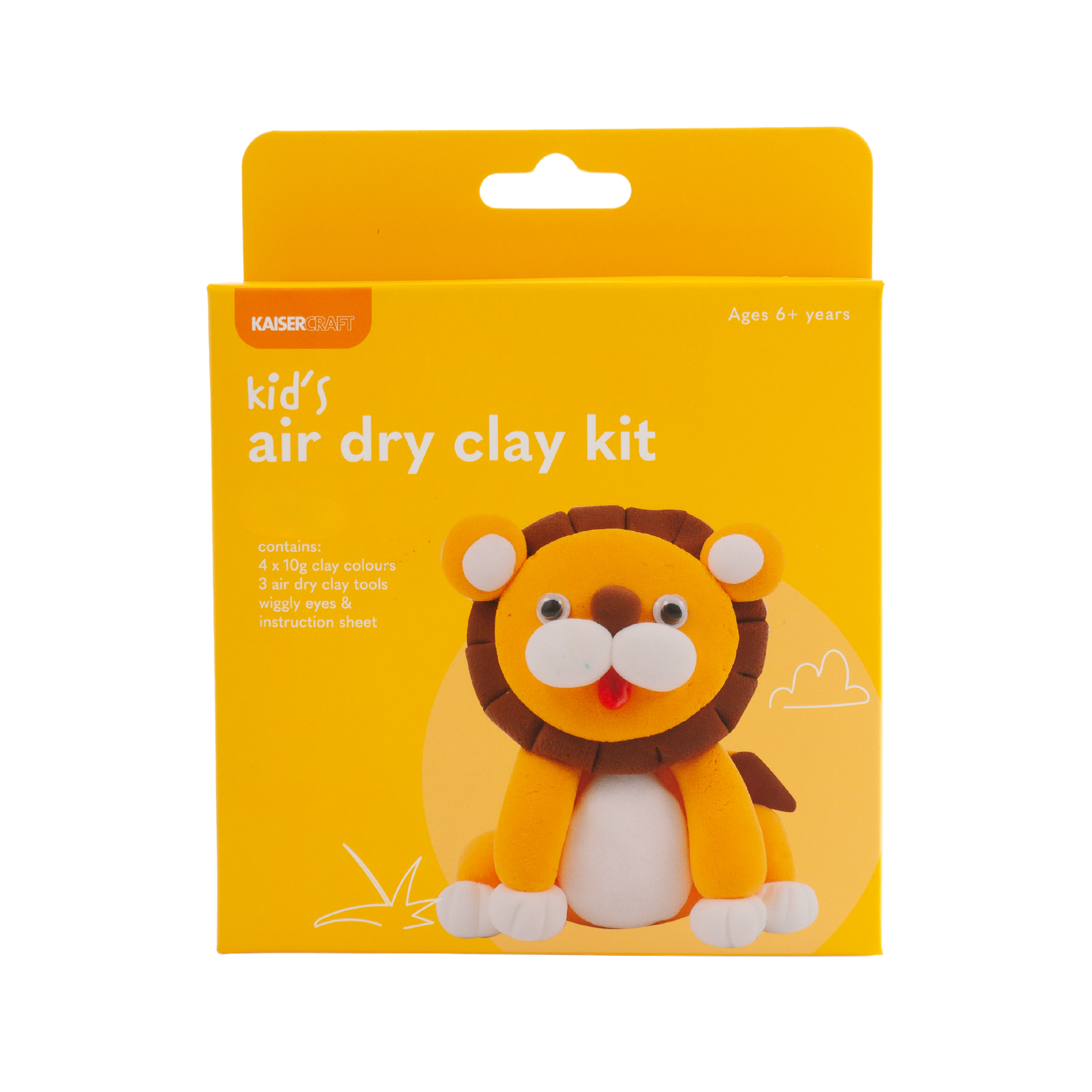 Air Dry Modelling Clay Kit Sml - Lion